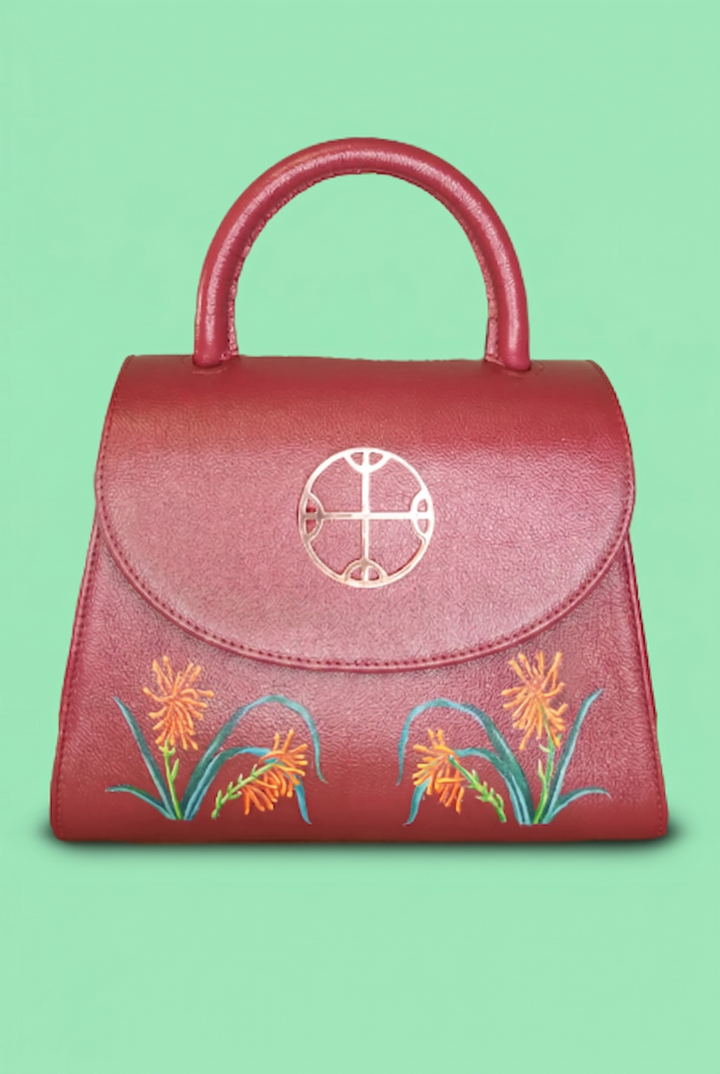 RED LEATHER BAG A