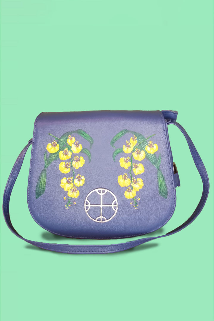 BLUE LEATHER BAG A