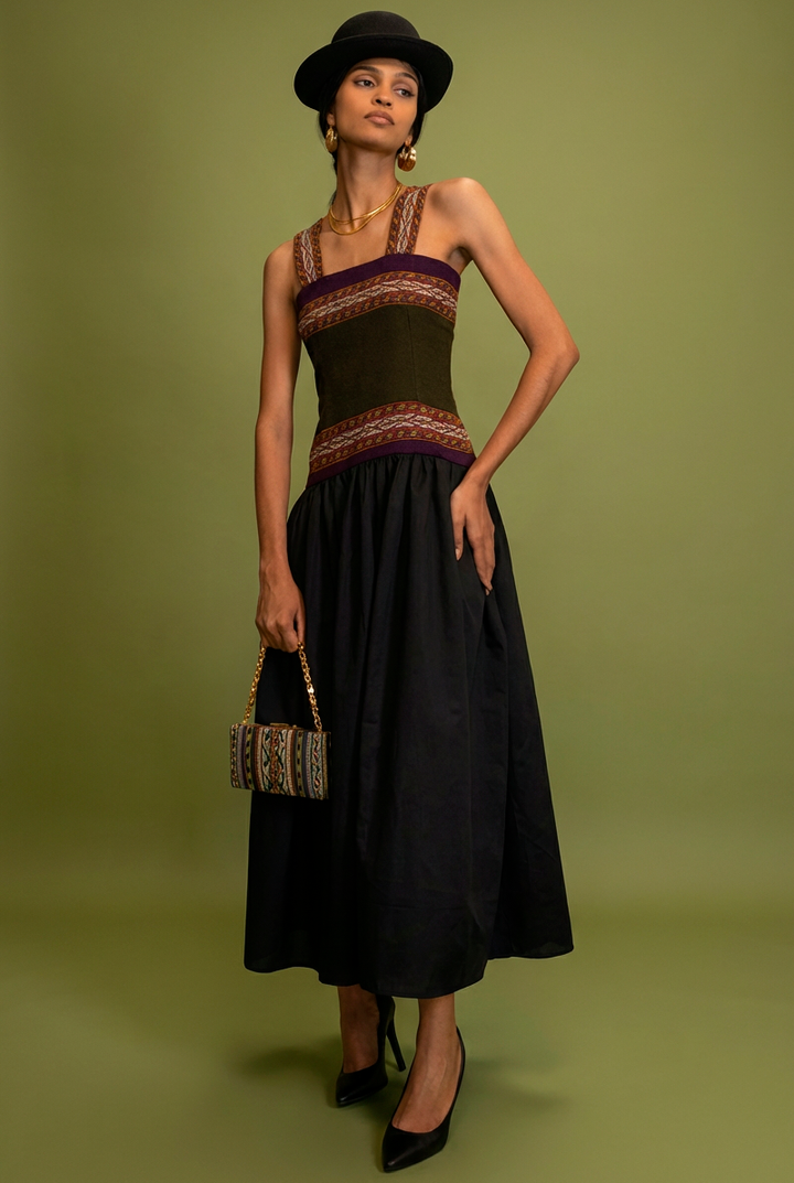HAND LOOM WOOL & SUPER 120 WOOL DRESS A