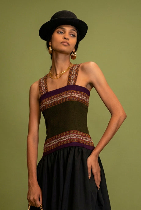 HAND LOOM WOOL & SUPER 120 WOOL DRESS B