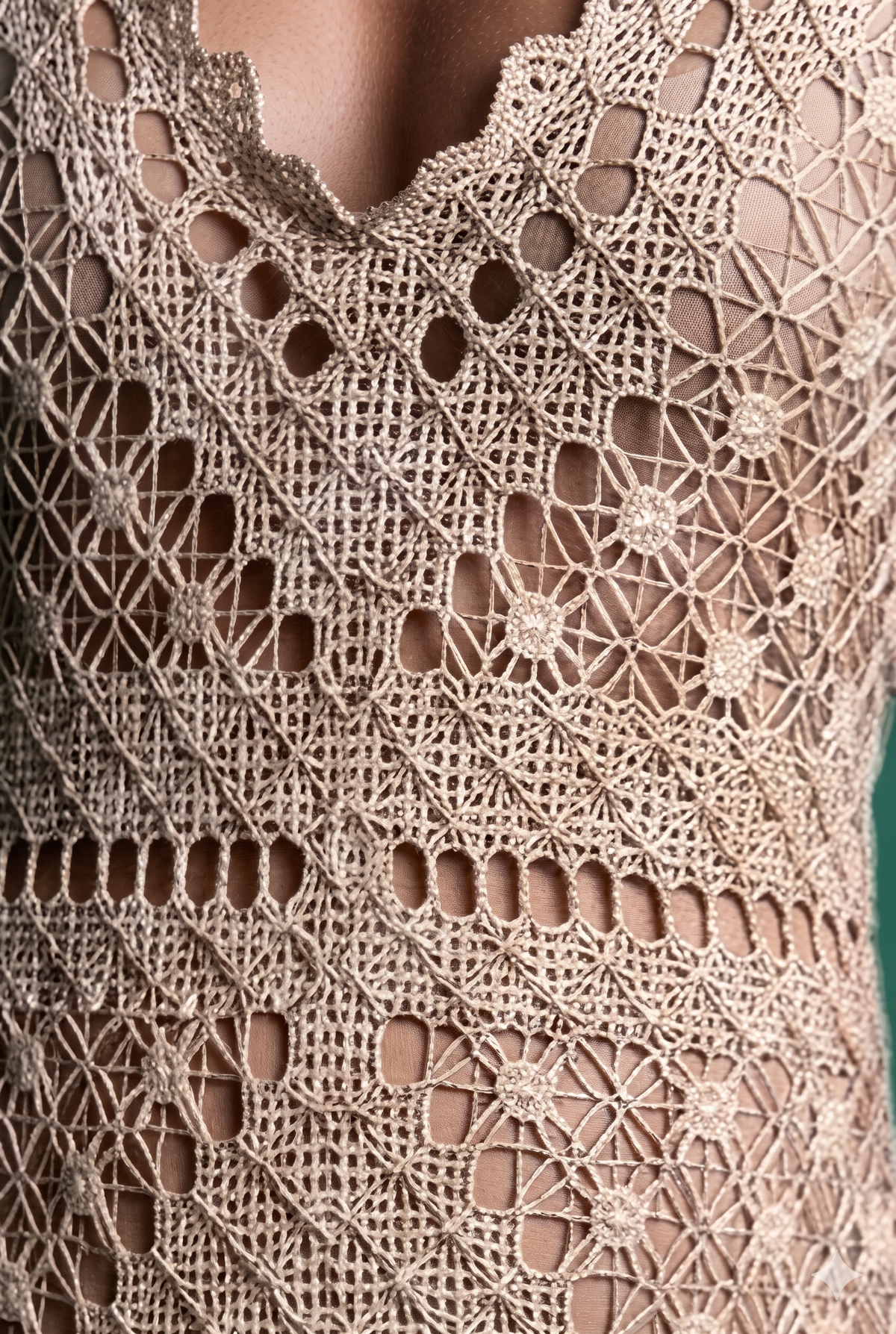 Beige File Dress C