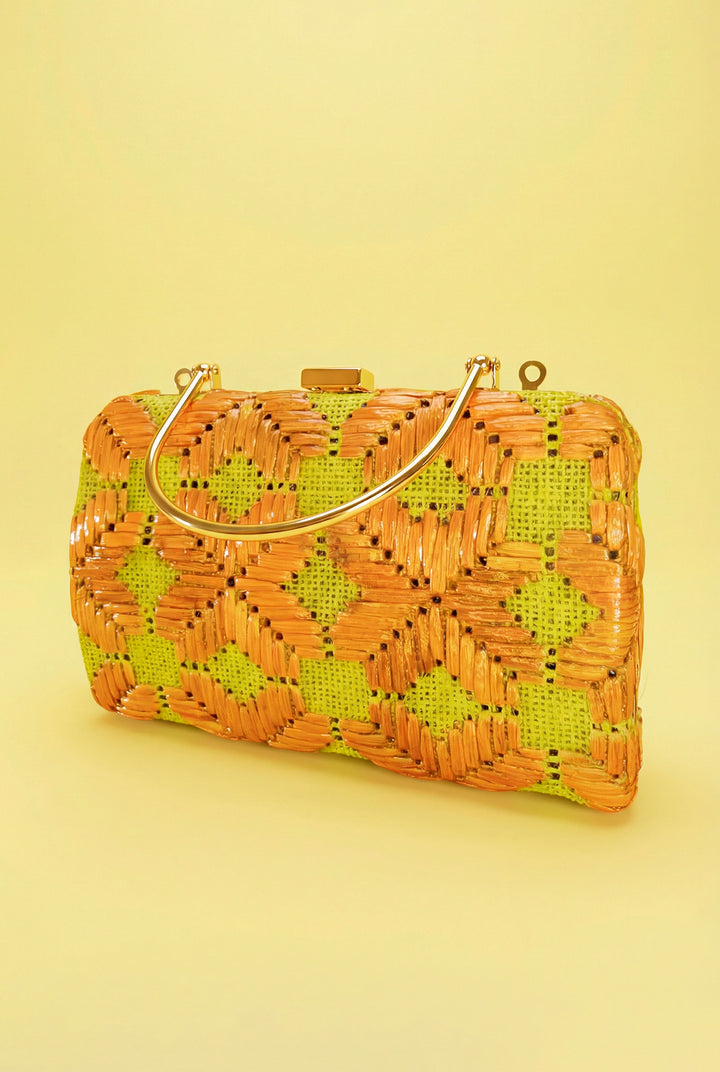 GREEN YUTE PURSE B