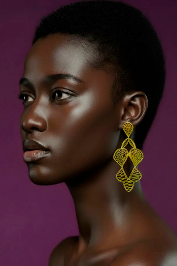 HEXAGON EARRINGS B