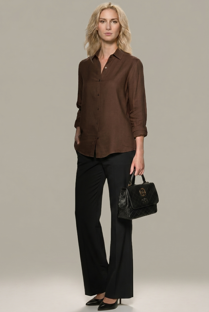 Brown & Black Linen Set A