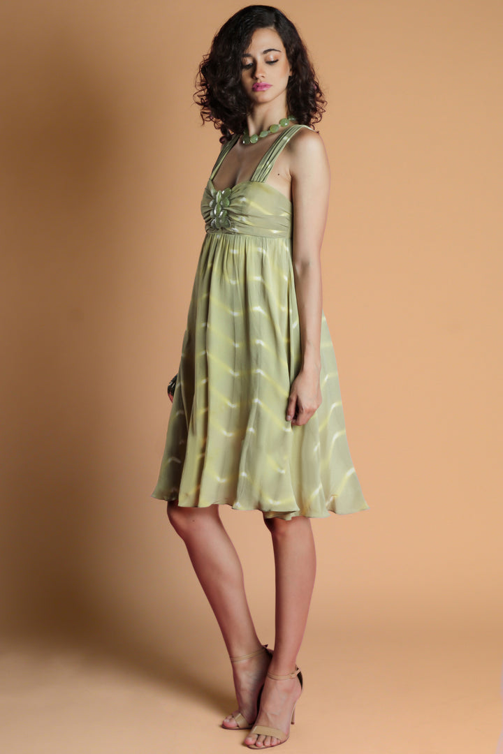 Draped Neckline Dress A