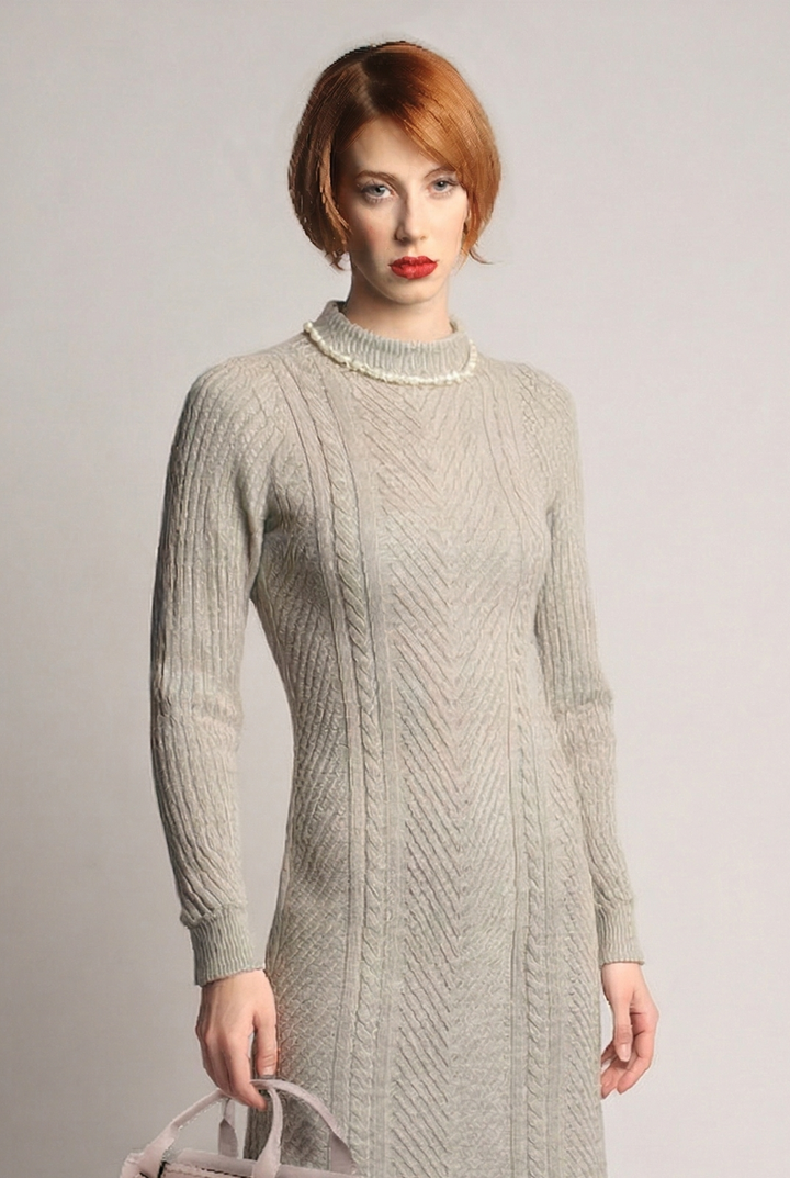 Grey Baby Alpaca Dress B