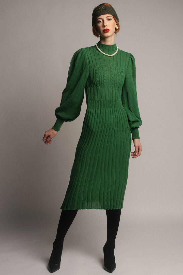 Green Baby Alpaca Dress A